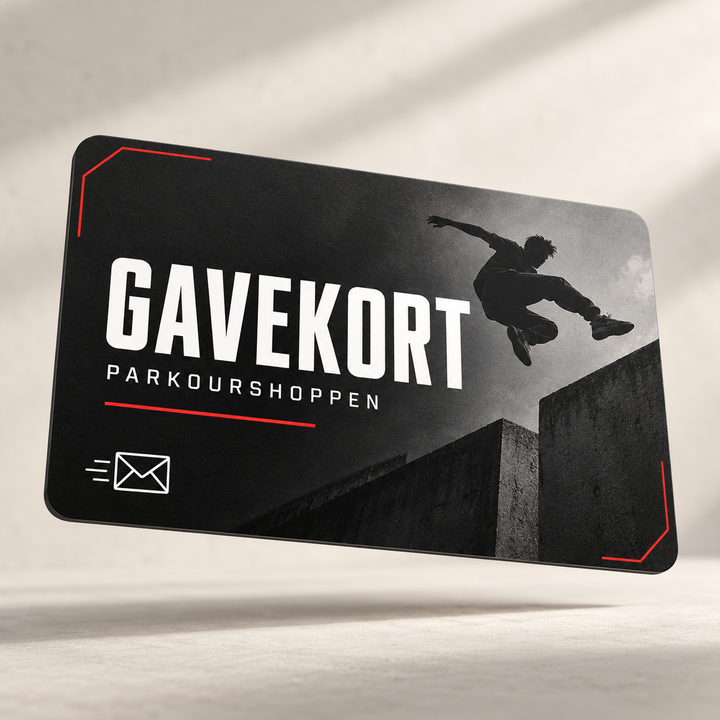 Parkourshoppenin digitaalinen lahjakortti uudistetulla ulkoasulla.
