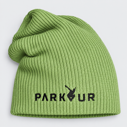 Parkour beanie with PARKOUR, green
