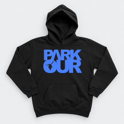 Hoodie w/ Parkour box, blue/black