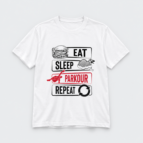 🏃♂️ Cool Statement Tee: "Eat - Sleep - Parkour - Repeat"