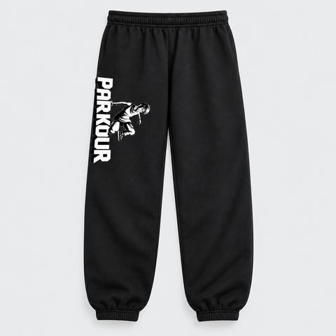 "Traceur" parkour pants, black/white