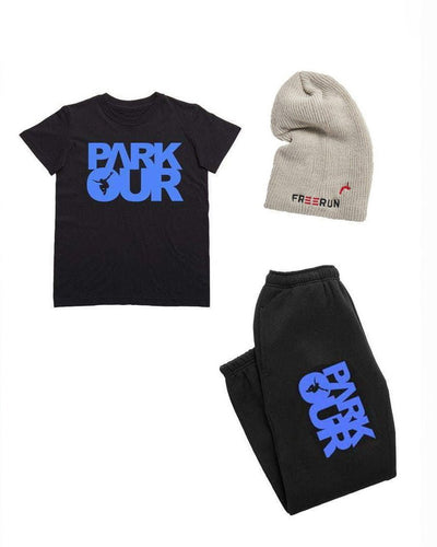Parkour Startpakke - Small, sort/blå - Parkourshoppen