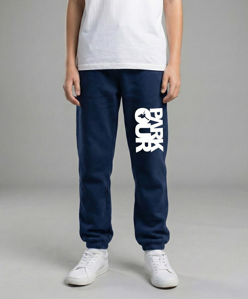 PARKOUR Box parkourbukser, navy blå/hvid