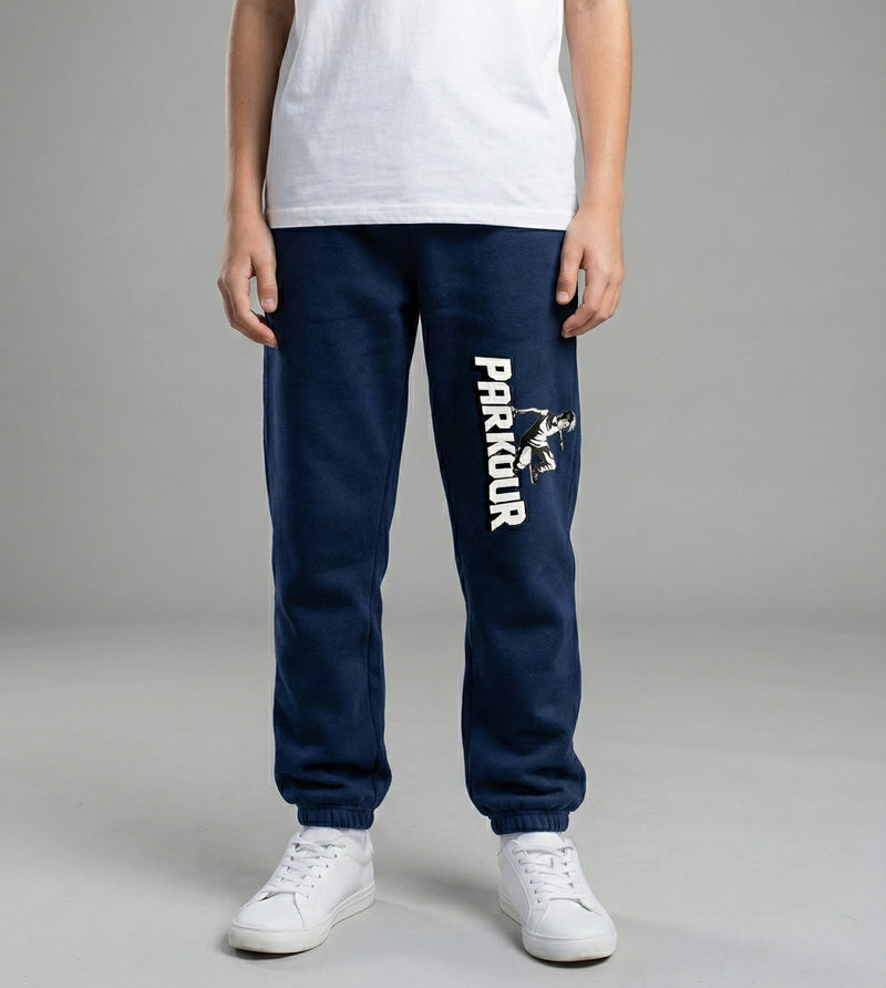 "Traceur" parkourbukser, navy blå/hvid