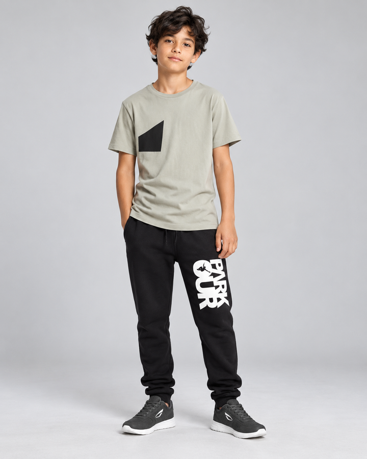 Urban t-shirt, beige – på model forfra