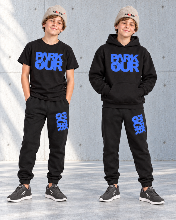 Parkour Startpakke - Medium ( sort med blå )