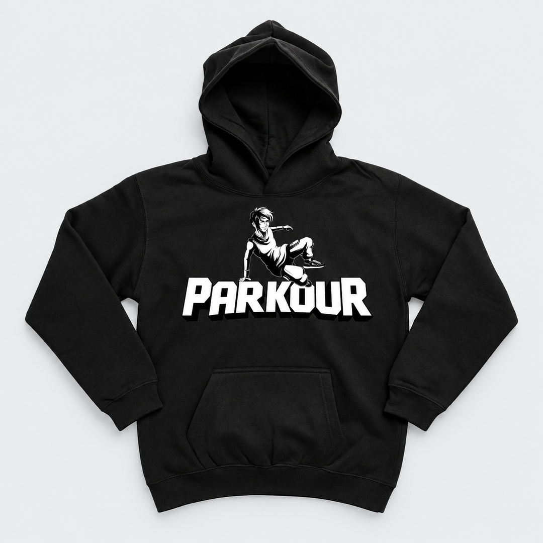 "Traceur" Hoodie, sort Hoodie Parkourshoppen