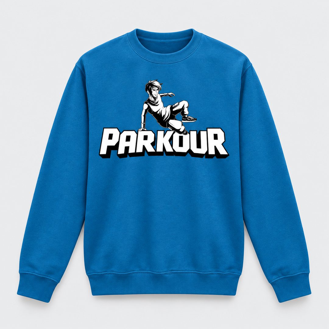 "Traceur" Sweatshirt, blå Bluser Parkourshoppen