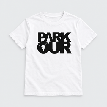T-shirt w/ Parkour box, white/black