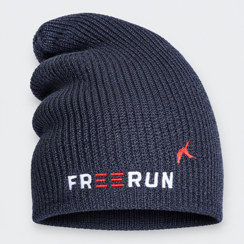 Parkour beanie with FREERUN, dark blue