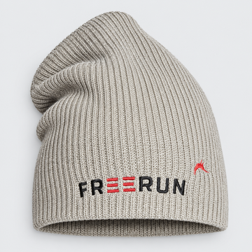 Parkour beanie with FREERUN, light grey