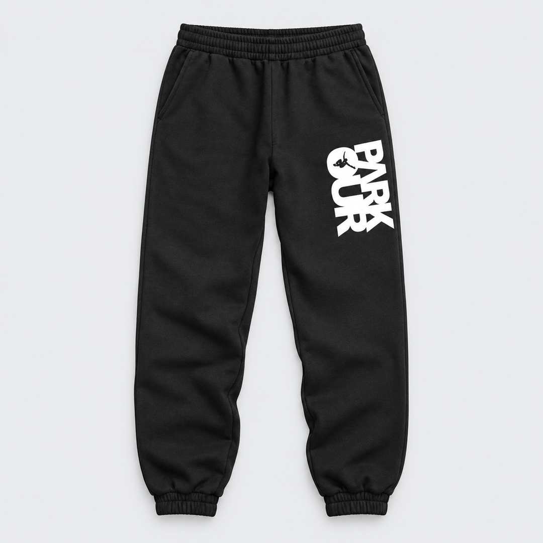 Parkourbukser m/ Parkour box, sort/hvid Bukser Parkourshoppen