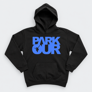 Hoodie w/ Parkour box, blue/black