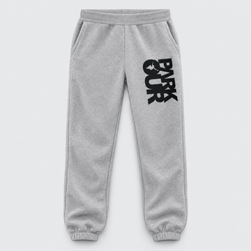 Parkour træningsbukser m/box logo, grå/sort
