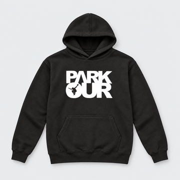 Hoodie w/ Parkour box, black/white