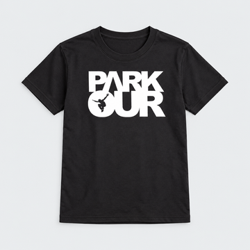 T-shirt w/ Parkour box, black/white