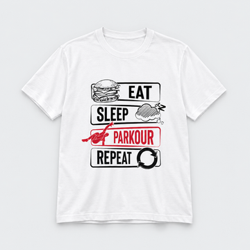 🏃‍♂️ Cool Statement Tee: "Eat - Sleep - Parkour - Repeat"