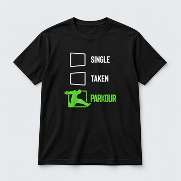 Single, Taken, Camiseta de parkour, negro