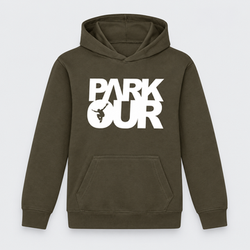 Hoodie w/ Parkour box, Olive green