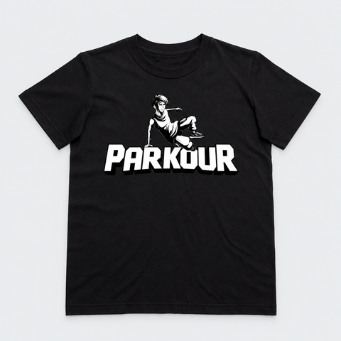 Traceur T-shirt, black/white
