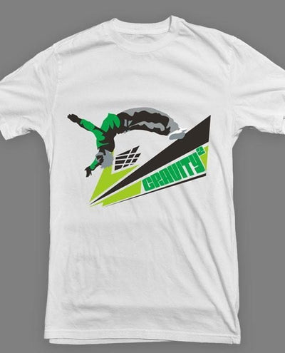 Parkourshoppen T-shirt Gravity2 - Parkour T-shirt, vit