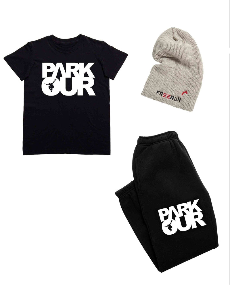 Parkourshoppen Træningssæt Parkour Startpakke - small, sort/hvid