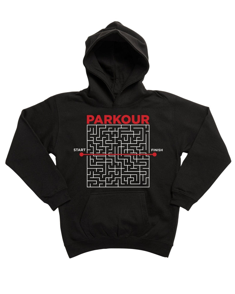 Parkourshoppen Hoodie PARKOUR "From A to B" Hoodie, sort/rød