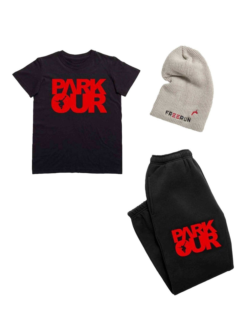 Parkour Starter Pack - Small, svart/rød - Parkourshoppen
