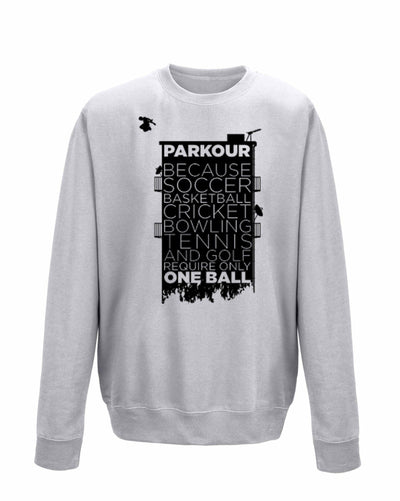 Parkourshoppen Blusar "Parkour tar BALLAR..." Sweatshirt, grå/svart