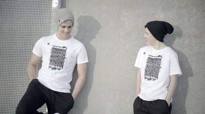 Parkourshoppen T-shirt "Parkour tar BALLAR..." T-shirt, vit/svart