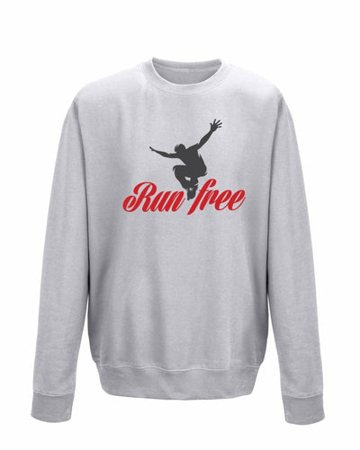 Parkourshoppen Bluser "Run Free" Sweatshirt, grå