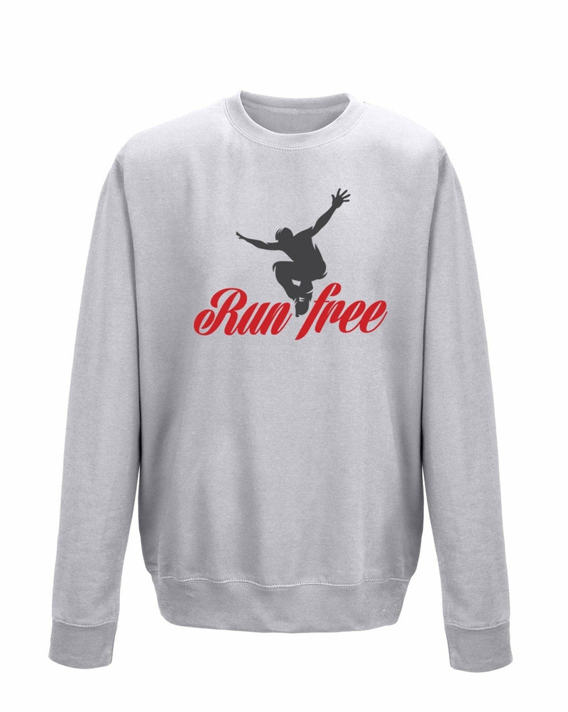 "Run Free" Sweatshirt, grå Bluser Parkourshoppen