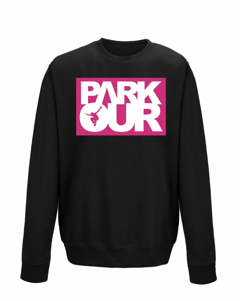 Parkourshoppen Bluser Sweatshirt m/ Parkour box, sort/pink/hvid