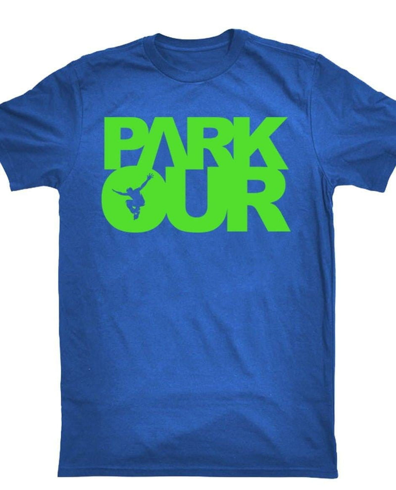Parkourshoppen T-Shirt T-shirt m/ Parkour box, blå/grøn