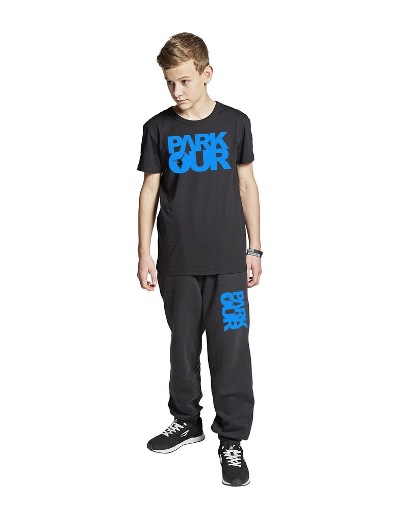 Parkourshoppen T-skjorte T-skjorte med Parkour-boks, svart/blå