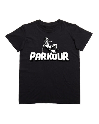 Parkourshoppen T-skjorte Traceur T-skjorte, svart/hvit