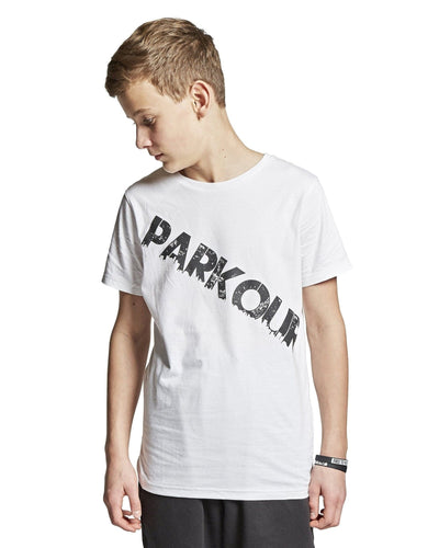 Parkourshoppen T-skjorte Small Urban Parkour-t-skjorte, hvit/svart